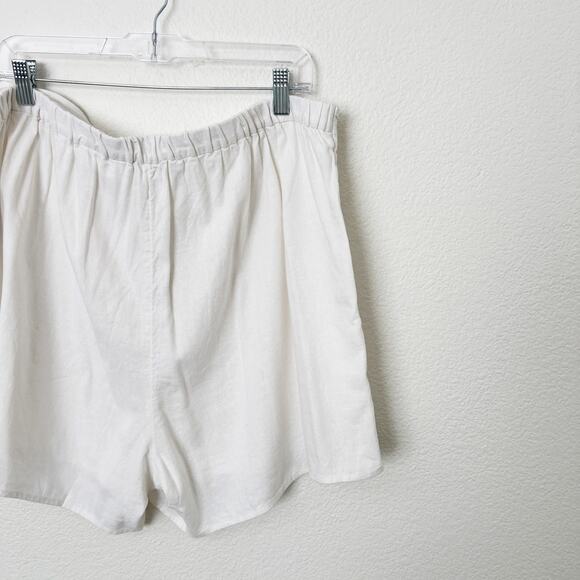 [Old Navy] White Linen Blend High Rise Front Wrap Mini Skort NWT Sz XL Tall XLT - Picture 8 of 11